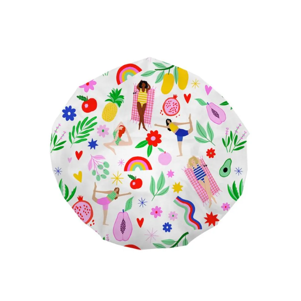 Rainbow Curls | Curly Hair Shower Cap